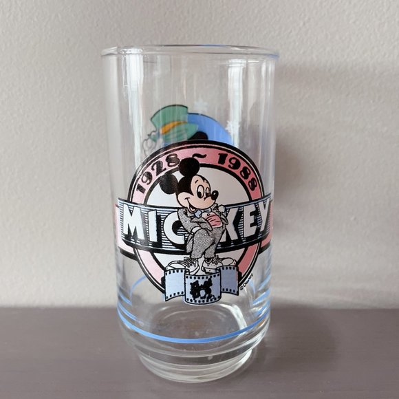 Disney 1983 Micky Mouse Glass Collectable drink ware glassware vintage - Picture 3 of 17